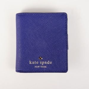 Kate Spade New York Purple Saffiano Grained Leather Wallet